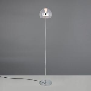 Trio Lighting Λάμπα δαπέδου LED Flynt, ύψος 130 cm, χρώμιο, μέταλλο, CCT, ρυθμιζόμενος, Μεταλλικό, Σαλόνι / τραπεζαρία, Μέταλλο, σύγχρονο