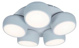 Näve LED φωτιστικό οροφής Eliora, 5 φώτα, λευκό, CCT, τηλεχειριστήριο, ρυθμιζόμενος, Λευκό, Σαλόνι / τραπεζαρία, Μέταλλο, σύγχρονο