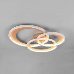 Trio Lighting Φωτιστικό οροφής LED Granada, καφέ, μήκος 71 cm, μέταλλο, CCT, ρυθμιζόμενος, Καφέ / Σκουριάς, Σαλόνι / τραπεζαρία, Μέταλλο, σύγχρονο