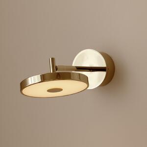 UMAGE LED-Wandlampe Asteria SHORT HW, γυαλισμένο ορείχαλκο, 28 cm, ρυθμιζόμενος, Χρυσό / Ορείχαλκου, Σαλόνι / τραπεζαρία, Μέταλλο, σχεδιασμός, Πρίζα τοίχου κάτω
