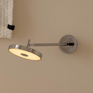 UMAGE LED-Επιτοίχιο φωτιστικό Asteria LONG HW, γυαλισμένος χάλυβας, 45 cm, ρυθμιζόμενος, Μεταλλικό, Σαλόνι / τραπεζαρία, Μέταλλο, σχεδιασμός, Πρίζα τοίχου κάτω