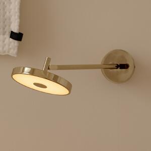 UMAGE LED-Wandlampe Asteria LONG HW, γυαλισμένο ορείχαλκο, 45 cm, ρυθμιζόμενος, Χρυσό / Ορείχαλκου, Σαλόνι / τραπεζαρία, Μέταλλο, σχεδιασμός, Πρίζα τοίχου κάτω