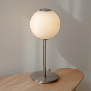 UMAGE LED επιτραπέζια λάμπα Audrey, χρώμα χάλυβα, ύψος 37 cm, ρυθμιζόμενος, Μεταλλικό, Σαλόνι / τραπεζαρία, Μέταλλο, σχεδιασμός, Σφαίρα