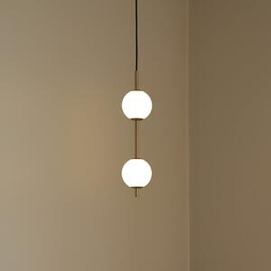 UMAGE LED κρεμαστό φωτιστικό Audrey, χρώμα ορείχαλκου, 2 φτερά Ø 12 cm, ρυθμιζόμενος, Χρυσό / Ορείχαλκου, Σαλόνι / τραπεζαρία, Μέταλλο, σχεδιασμός, Σφαίρα