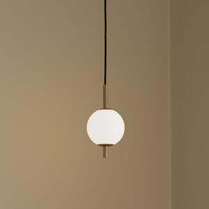 UMAGE LED κρεμαστό φωτιστικό Audrey, χρώμα ορείχαλκου, 1 φως. Ø 12 cm, ρυθμιζόμενος, Χρυσό / Ορείχαλκου, Σαλόνι / τραπεζαρία, Μέταλλο, σχεδιασμός, Σφαίρα