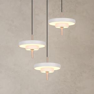 Trio Lighting Κρεμαστή λάμπα LED Keaton, ανοιχτό γκρι, Ø 45 cm, μέταλλο, CCT 3-φωτιστικά., ρυθμιζόμενος, Γκρι, Σαλόνι / τραπεζαρία, Μέταλλο