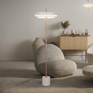 Trio Lighting Λάμπα δαπέδου LED Keaton, ανοιχτό γκρι, ύψος 138 cm, μέταλλο, CCT, ρυθμιζόμενος, Γκρι, Σαλόνι / τραπεζαρία, Μέταλλο