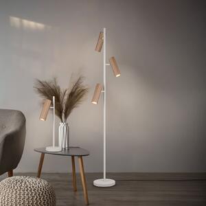 Trio Lighting Φωτιστικό δαπέδου Soka, καφέ/γκρι, ύψος 150 cm, μέταλλο, 3 φτερά., Καφέ / Σκουριάς, Σαλόνι / τραπεζαρία, Μέταλλο, σύγχρονο