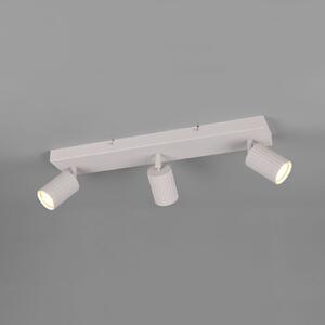 Trio Lighting Ακτινοβολέας οροφής Soka, ανοιχτό γκρι, μήκος 50 cm, μέταλλο, 3 πτερύγια., ρυθμιζόμενος, Γκρι, Σαλόνι / τραπεζαρία, Μέταλλο, σύγχρονο