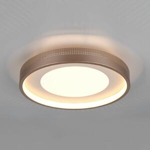 Trio Lighting LED φωτιστικό οροφής Solea, καφέ, Ø 40 cm, πλαστικό, Καφέ / Σκουριάς, Σαλόνι / τραπεζαρία, Πλαστικό, σύγχρονο