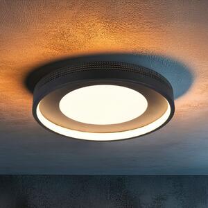 Trio Lighting LED οροφής Solea, μαύρο ματ, Ø 40 cm, πλαστικό, Μαύρο, Σαλόνι / τραπεζαρία, Πλαστικό, σύγχρονο