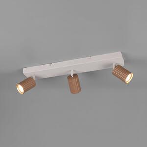 Trio Lighting Ακτινοβολέας οροφής Soka, καφέ/γκρι, μήκος 50 cm, μέταλλο, 3 φύλλα., ρυθμιζόμενος, Καφέ / Σκουριάς, Σαλόνι / τραπεζαρία, Μέταλλο, σύγχρονο