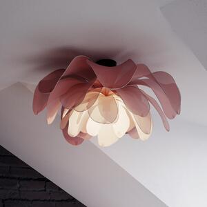 By Rydéns Rydens Φωτιστικό οροφής Lou Lou, ροζ, Ø 80 cm, ύφασμα, ρυθμιζόμενος, Ροζ / Ροζέ, Διάδρομος, Ύφασμα / Κλωστοϋφαντουργία, σχεδιασμός