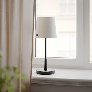 By Rydéns Rydens Επιτραπέζια λάμπα Lumi, 49 cm, μαύρο/λευκό, ύφασμα, Μαύρο, Σαλόνι / τραπεζαρία, Μέταλλο
