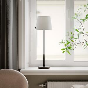 By Rydéns Rydens Επιτραπέζια λάμπα Lumi, 69 cm, μαύρο/λευκό, ύφασμα, Μαύρο, Σαλόνι / τραπεζαρία, Μέταλλο