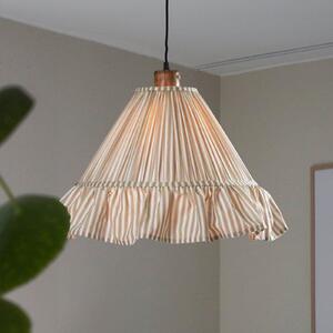 PR Home Κρεμαστό φωτιστικό Estrid, μπεζ, ύφασμα, Ø 40 cm, E27, ρυθμιζόμενος, Μπεζ, Σαλόνι / τραπεζαρία, Ύφασμα / Κλωστοϋφαντουργία, Εξοχική κατοικία / Ρουστίκ