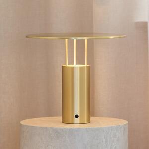 Piet Hein LED επιτραπέζια λάμπα Tempel280, ορείχαλκος, ύψος 24,5 cm, ρυθμιζόμενος, Χρυσό / Ορείχαλκου, υπνοδωμάτιο, Αλουμίνιο, σχεδιασμός
