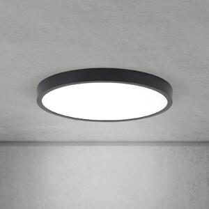 ORION LED οροφής Disc, μαύρο Ø 28 cm, CCT μέταλλο/πλαστικό, ρυθμιζόμενος, Μαύρο, Σαλόνι / τραπεζαρία, Αλουμίνιο, σύγχρονο