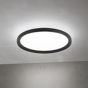 ORION LED φωτιστικό οροφής Kant, Ø 40 cm μαύρο, CCT μέταλλο/πλαστικό, ρυθμιζόμενος, Μαύρο, Σαλόνι / τραπεζαρία, Αλουμίνιο, σύγχρονο