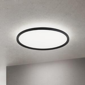ORION LED φωτιστικό οροφής Kant, Ø 60 cm μαύρο, CCT μέταλλο/πλαστικό, ρυθμιζόμενος, Μαύρο, Σαλόνι / τραπεζαρία, Αλουμίνιο, σύγχρονο