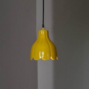 PR Home Κρεμαστό φωτιστικό Tulippa, κίτρινο, Ø 17 cm, βύσμα, E27, Κίτρινο, Σαλόνι / τραπεζαρία, Μέταλλο, Σκανδιναβικό