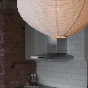 PR Home Κρεμαστό φωτιστικό Verona, λευκό, Ø 55 cm, ύφασμα, E27-LED, ρυθμιζόμενος, Λευκό, Σαλόνι / τραπεζαρία, Ύφασμα / Κλωστοϋφαντουργία