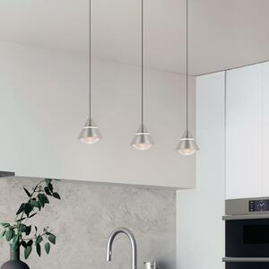 Trio Lighting LED κρεμαστή λάμπα Romeo μήκος 55 cm νικελίου χρώματος μέταλλο 3 φτερά., Μεταλλικό, Σαλόνι / τραπεζαρία, Μέταλλο, σύγχρονο