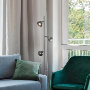 Trio Lighting Λάμπα δαπέδου LED Romeo, ύψος 150 cm, μαύρο, μέταλλο, 3 φτερά., ρυθμιζόμενος, Μαύρο, Σαλόνι / τραπεζαρία, Μέταλλο, σύγχρονο