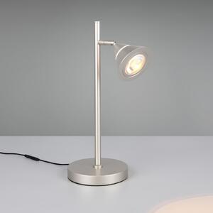 Trio Lighting LED επιτραπέζια λάμπα Romeo, ύψος 40 cm, χρώμα νικελίου, μέταλλο, CCT, ρυθμιζόμενος, Μεταλλικό, Σαλόνι / τραπεζαρία, Μέταλλο, σύγχρονο