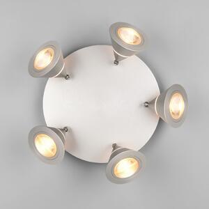 Trio Lighting LED-Deckenstrahler Romeo, Ø 30 cm, νικελίου χρώματος, 5-flg., Μεταλλικό, Σαλόνι / τραπεζαρία, Μέταλλο, σύγχρονο