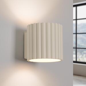 SOLLUX LIGHTING Φωτιστικό τοίχου RIBLA, μπεζ, Ø 10 cm, μέταλλο, G9, ρυθμιζόμενος, Μπεζ, Σαλόνι / τραπεζαρία, Αλουμίνιο, Στρογγυλό τοίχο