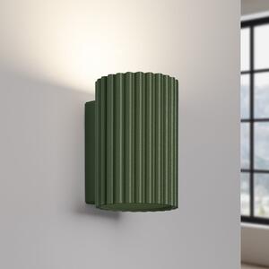 SOLLUX LIGHTING Φωτιστικό τοίχου ALORA, ύψος 10 cm, λαδί, μέταλλο, 1 x GU10, ρυθμιζόμενος, Πράσινο, Σαλόνι / τραπεζαρία, Αλουμίνιο, Στρογγυλό τοίχο
