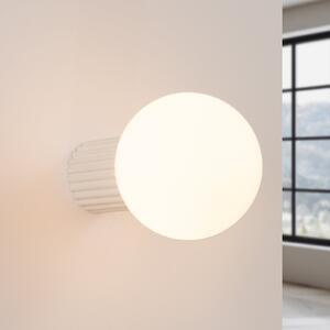 SOLLUX LIGHTING Φωτιστικό τοίχου ORBI, μπεζ, γυαλί/μέταλλο, Ø 12 cm, IP44, G9, ρυθμιζόμενος, Μπεζ, Μπάνιο, Αλουμίνιο, Σφαίρα