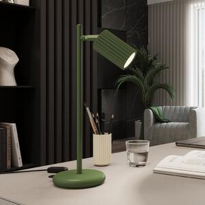 SOLLUX LIGHTING Επιτραπέζια λάμπα ALORA, ύψος 43 cm, λαδί, μέταλλο, GU10, Πράσινο, Σαλόνι / τραπεζαρία, Αλουμίνιο