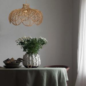 PR Home Κρεμαστό φωτιστικό Belle, χρώμα ξύλου, ρατάν, Ø 43 cm, ρυθμιζόμενος, Ξύλου, Σαλόνι / τραπεζαρία, Ξύλο