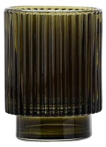 ESTIA ΠΟΤΗΡΑΚΙ ΜΠΑΝΙΟΥ OLIVE SERIES ΓΥΑΛΙΝΟ 7.5x7.5x9.7cm ΛΑΔΙ