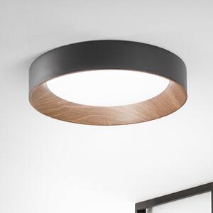 Luce Ambiente Design LED φωτιστικό οροφής Arka, Ø 50 cm, μαύρο, μέταλλο, CCT, Μαύρο, Σαλόνι / τραπεζαρία, Μέταλλο, σύγχρονο