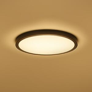 Calex Smart LED φωτιστικό οροφής HALO Ø 30cm μαύρο IP54 RGB CCT, ρυθμιζόμενος, Μαύρο, Σαλόνι / τραπεζαρία, Πλαστικό, σύγχρονο