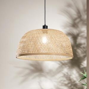 Luce Ambiente Design Κρεμαστό φωτιστικό Bamboo, καφέ, Ø 48 cm, μπαμπού, ρυθμιζόμενος, Καφέ / Σκουριάς, Σαλόνι / τραπεζαρία, Μπαμπού