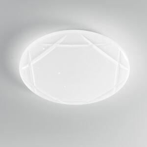 F.A.N. Europe LED οροφής Elixir, Ø 50 cm, λευκό, πλαστικό, CCT, Λευκό, Σαλόνι / τραπεζαρία, Πλαστικό, σύγχρονο