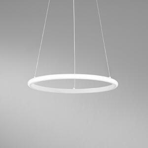 Luce Ambiente Design Κρεμαστό φωτιστικό LED Axis, Ø 40 cm, λευκό, μέταλλο, CCT, Λευκό, Σαλόνι / τραπεζαρία, Μέταλλο, σύγχρονο