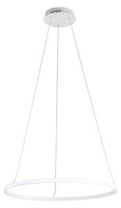 Luce Ambiente Design Κρεμαστό φωτιστικό LED Axis, Ø 60 cm, λευκό, μέταλλο, CCT, Λευκό, Σαλόνι / τραπεζαρία, Μέταλλο, σύγχρονο