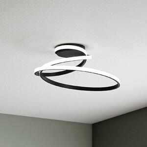 Luce Ambiente Design LED φωτιστικό οροφής COASTER, μαύρο, μήκος 50 cm, μέταλλο, CCT, Μαύρο, Σαλόνι / τραπεζαρία, Αλουμίνιο, σύγχρονο