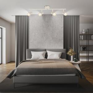 Briloner Φωτιστικό οροφής Tapp, λευκό, μήκος 61 cm, 4 φτερά, μέταλλο, GU10, ρυθμιζόμενος, Λευκό, Σαλόνι / τραπεζαρία, Μέταλλο, σύγχρονο, Ημικυκλική οροφή με απόσταση