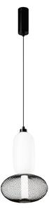Luce Ambiente Design Κρεμαστή λάμπα LED INKAS, ύψος 41 cm, μαύρο, γυαλί/μέταλλο, CCT, Μαύρο, Σαλόνι / τραπεζαρία, Γυαλί