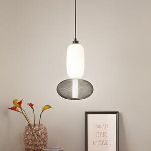 Luce Ambiente Design Κρεμαστή λάμπα LED INKAS, ύψος 90 cm, μαύρο, γυαλί/μέταλλο, CCT, Μαύρο, Σαλόνι / τραπεζαρία, Γυαλί