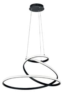 Luce Ambiente Design Κρεμαστή λάμπα LED COASTER, μαύρη, Ø 60 cm, μέταλλο, CCT, Μαύρο, Σαλόνι / τραπεζαρία, Αλουμίνιο, σύγχρονο