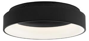 Luce Ambiente Design LED φωτιστικό οροφής Noah, μαύρο, Ø 60 cm, μέταλλο, CCT, Μαύρο, Σαλόνι / τραπεζαρία, σύγχρονο