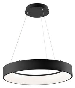 Luce Ambiente Design Κρεμαστό φωτιστικό LED Noah, μαύρο, Ø 60 cm, μέταλλο, CCT, Μαύρο, Σαλόνι / τραπεζαρία, σύγχρονο