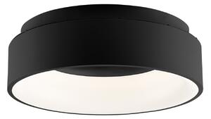 Luce Ambiente Design LED φωτιστικό οροφής Noah, μαύρο, Ø 45 cm, μέταλλο, CCT, Μαύρο, Σαλόνι / τραπεζαρία, σύγχρονο